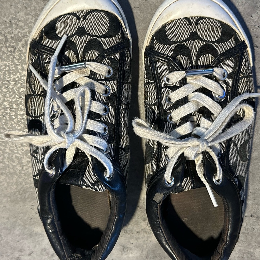 Coach Black and White Patterned Sneakers